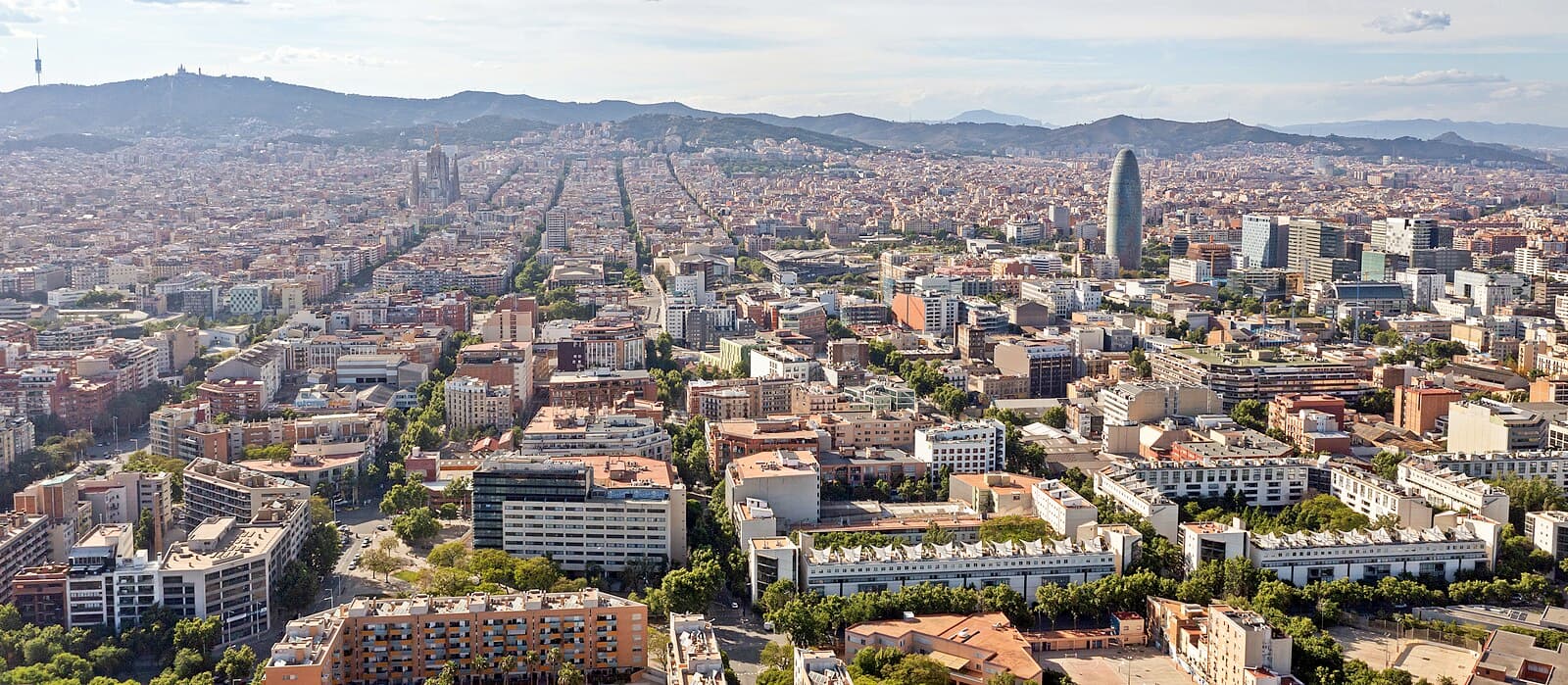 Barcelona skyline and Sagrada Família