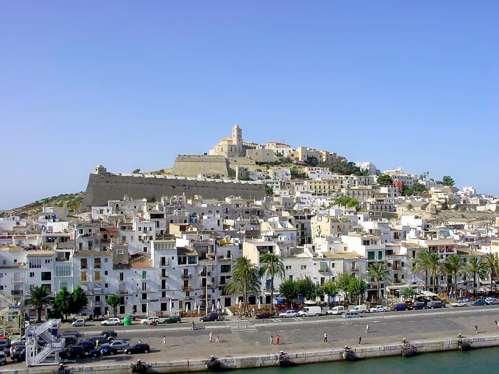 Ibiza old town above the marina