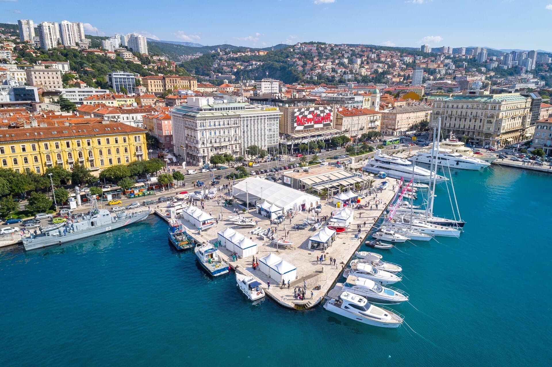 Rijeka harbour on the Kvarner Gulf