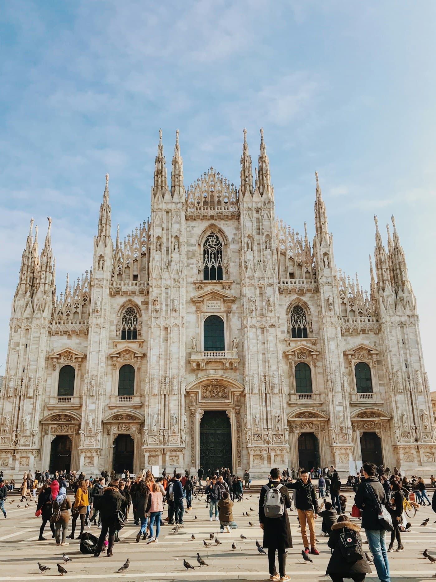 Milan cathedral and city streets